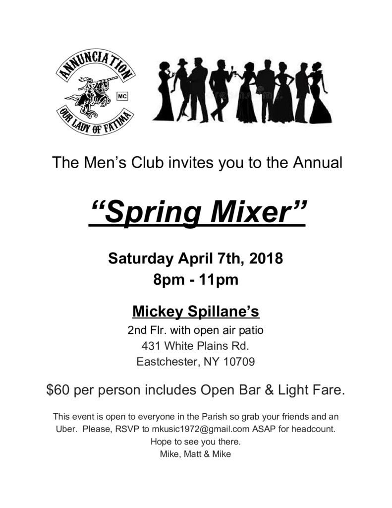 thumbnail of The Men’s Club invites you to the Annual