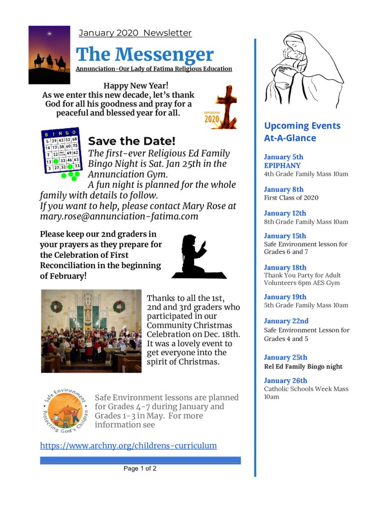 thumbnail of Religious Ed Newsletter-Jan 2020