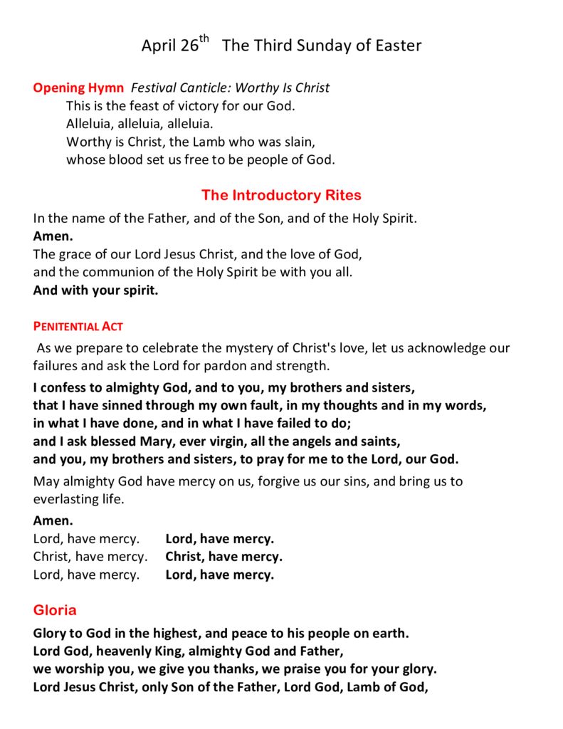 thumbnail of Mass for Sunday April 26 2020